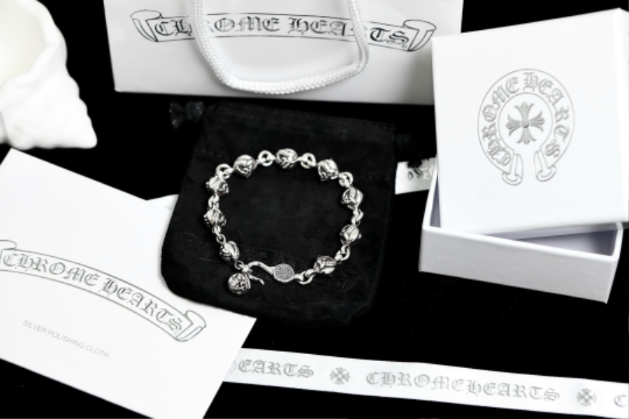 Chrome Hearts Dragon Head Round Bead Bracelet 크롬하츠 드래곤 헤드 원형 비즈 팔찌 1