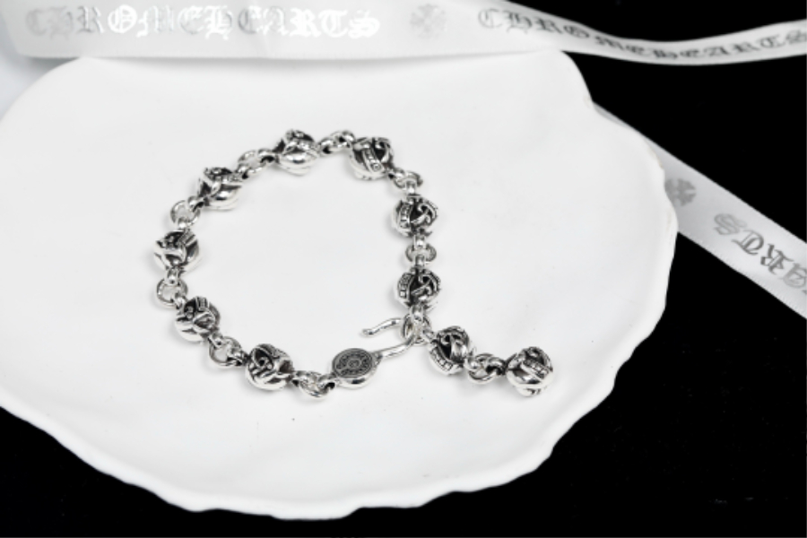 Chrome Hearts Dragon Head Round Bead Bracelet 크롬하츠 드래곤 헤드 원형 비즈 팔찌 2