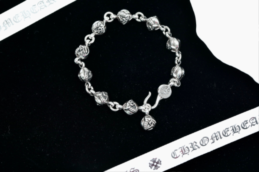 Chrome Hearts Dragon Head Round Bead Bracelet 크롬하츠 드래곤 헤드 원형 비즈 팔찌 3