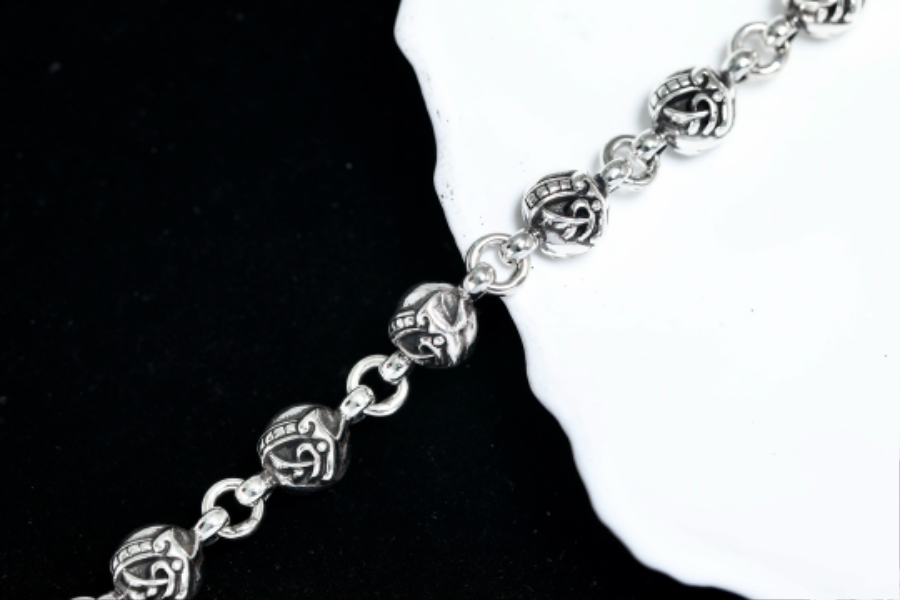 Chrome Hearts Dragon Head Round Bead Bracelet 크롬하츠 드래곤 헤드 원형 비즈 팔찌 6