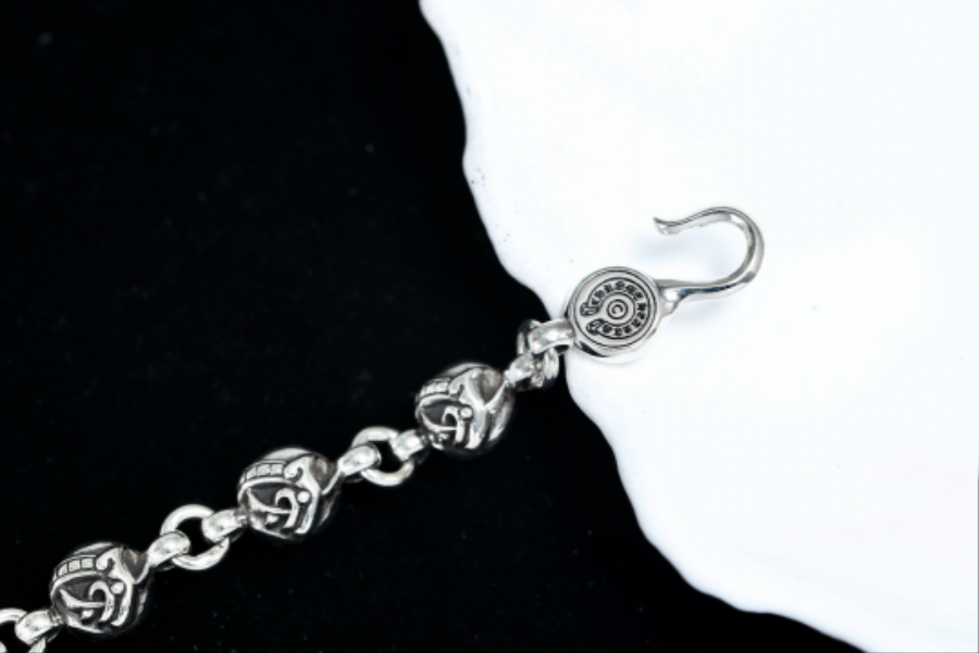 Chrome Hearts Dragon Head Round Bead Bracelet 크롬하츠 드래곤 헤드 원형 비즈 팔찌 7