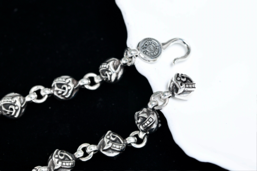 Chrome Hearts Dragon Head Round Bead Bracelet 크롬하츠 드래곤 헤드 원형 비즈 팔찌 8