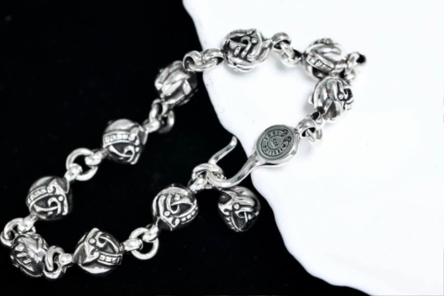 Chrome Hearts Dragon Head Round Bead Bracelet 크롬하츠 드래곤 헤드 원형 비즈 팔찌 9