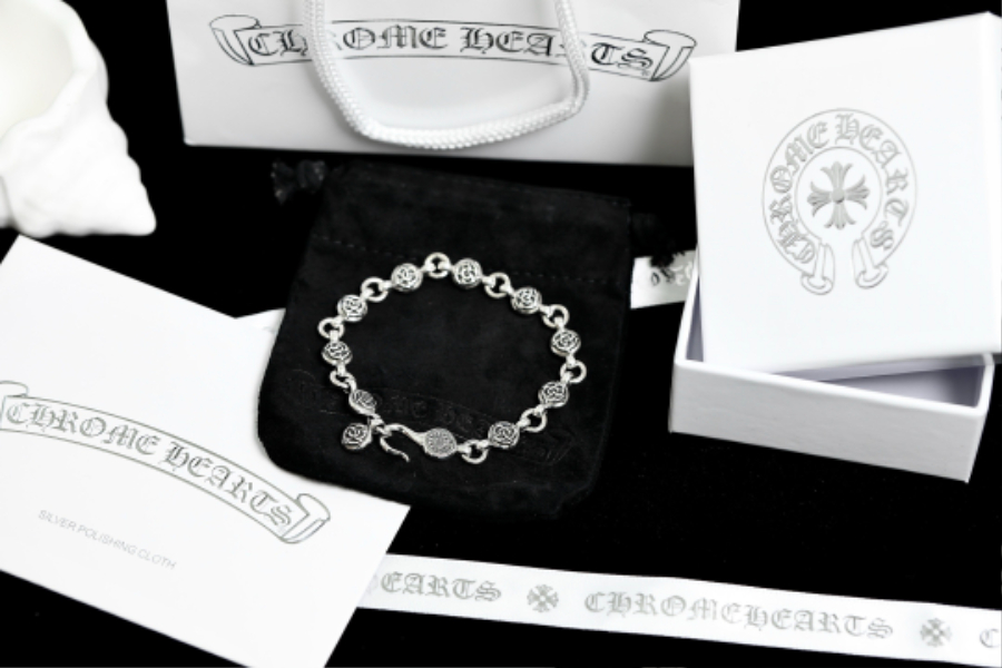 Chrome Hearts Floral Round Bead Bracelet 크롬하츠 플로럴 원형 비즈 팔찌 1