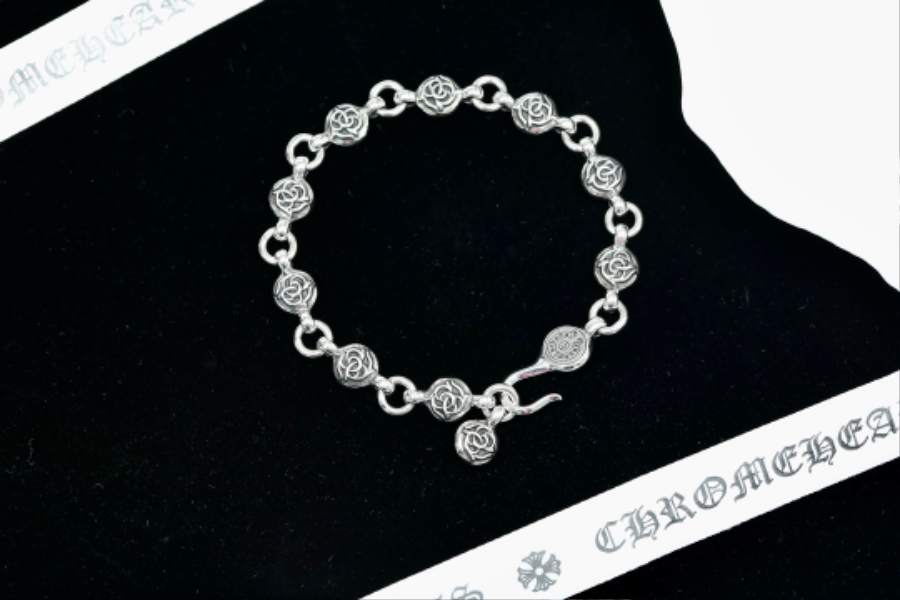Chrome Hearts Floral Round Bead Bracelet 크롬하츠 플로럴 원형 비즈 팔찌 6
