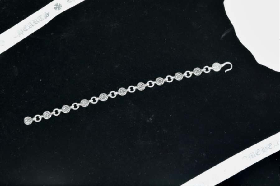 Chrome Hearts Floral Round Bead Bracelet 크롬하츠 플로럴 원형 비즈 팔찌 7