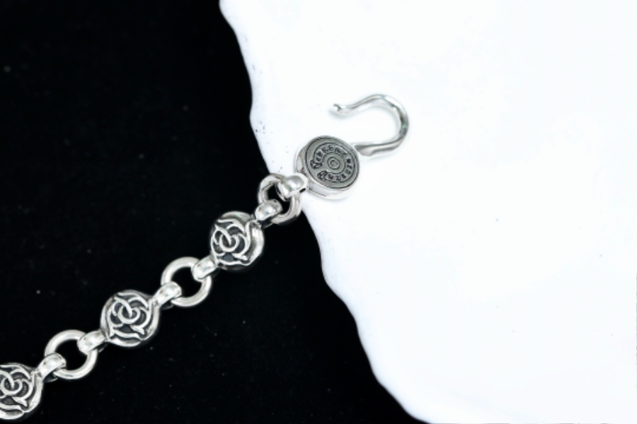 Chrome Hearts Floral Round Bead Bracelet 크롬하츠 플로럴 원형 비즈 팔찌 10