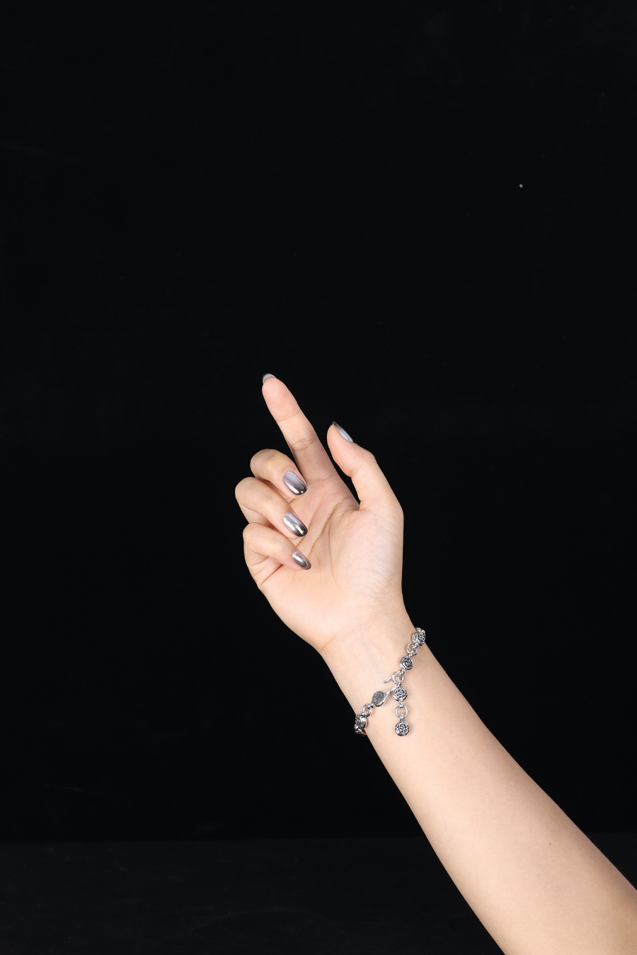 Chrome Hearts Floral Round Bead Bracelet 크롬하츠 플로럴 원형 비즈 팔찌 15