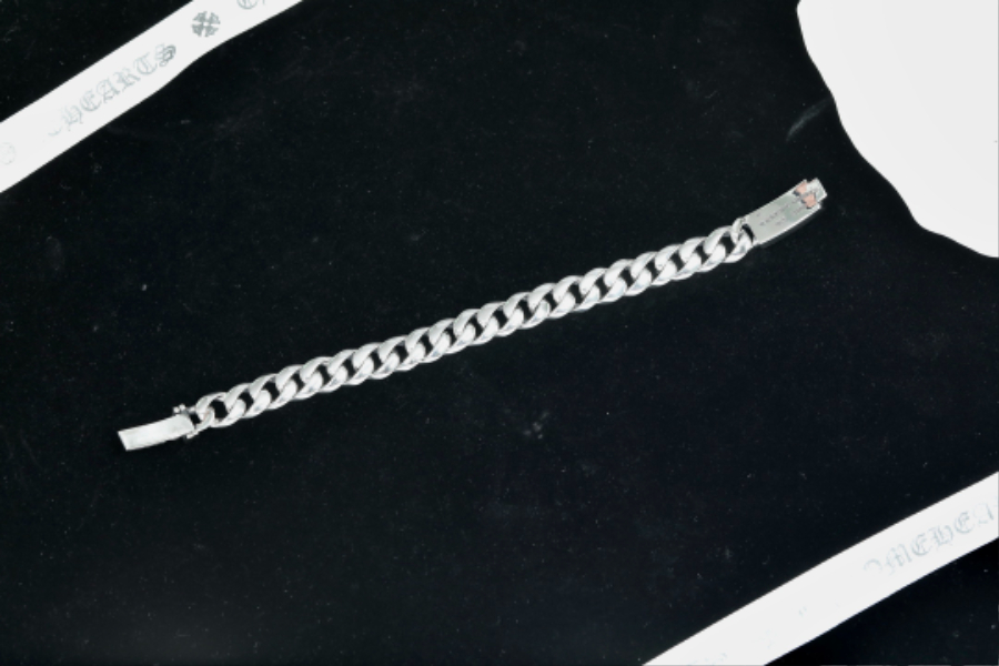 Chrome Hearts Pressed Floral ID Bracelet 크롬하츠 프레스드 플로럴 ID 체인 팔찌 7