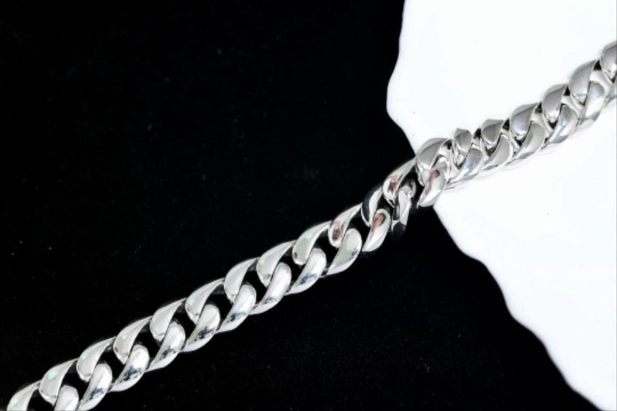 Chrome Hearts Pressed Floral ID Bracelet 크롬하츠 프레스드 플로럴 ID 체인 팔찌 13
