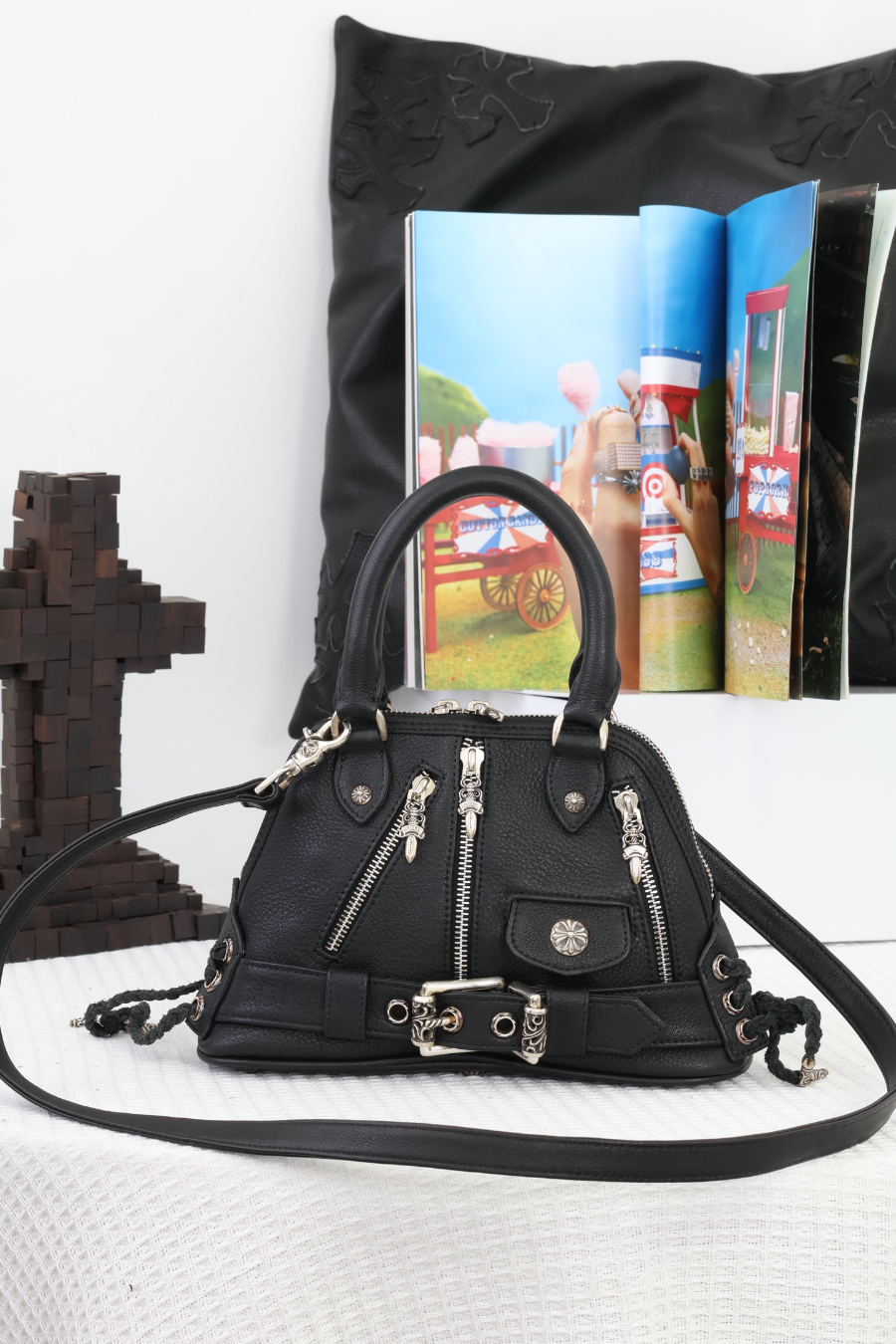 Chrome Hearts Modean Mini Motorcycle Shell Bag 크롬하츠 모디안 미니 모터사이클 쉘 백 12