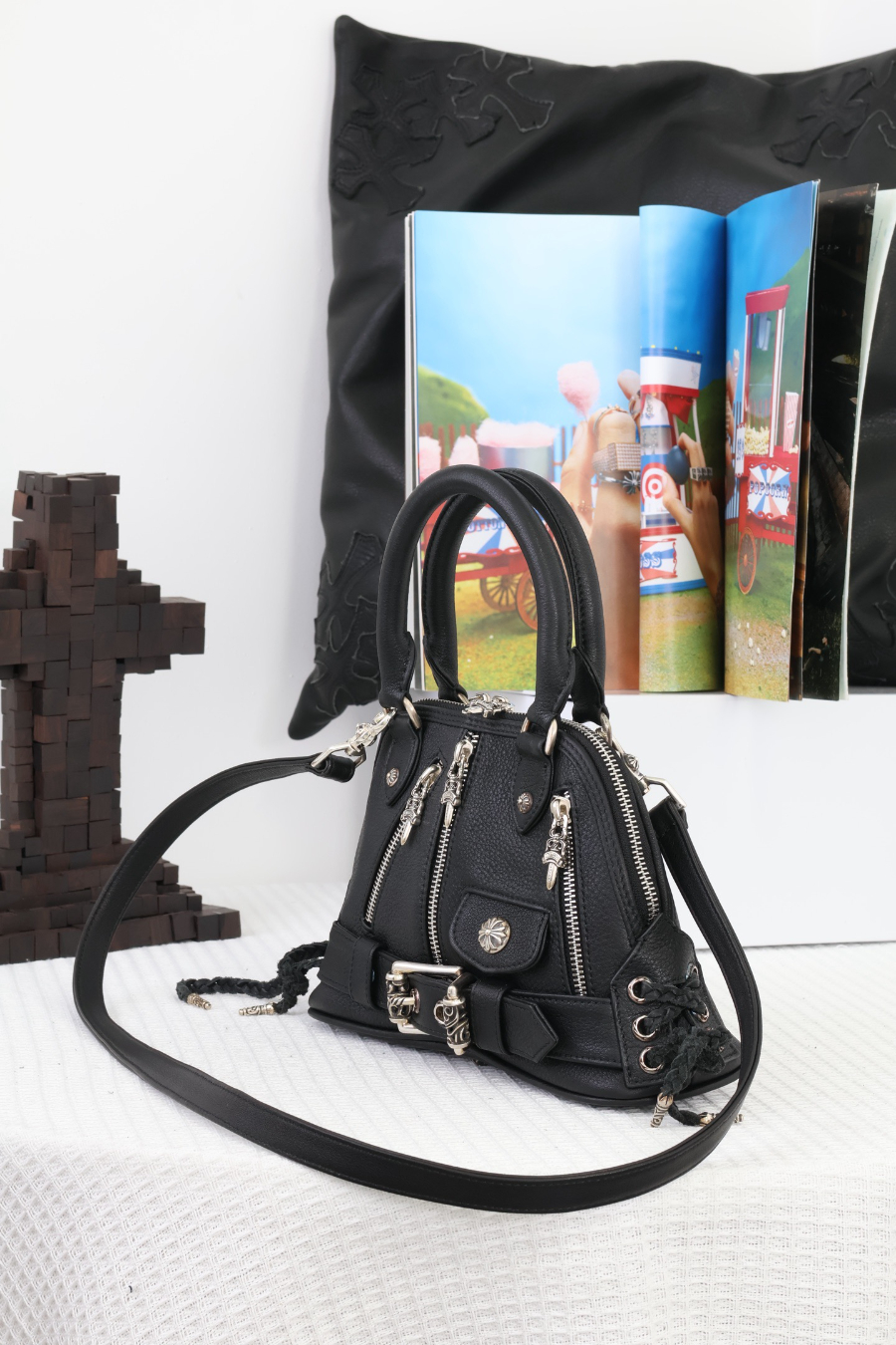 Chrome Hearts Modean Mini Motorcycle Shell Bag 크롬하츠 모디안 미니 모터사이클 쉘 백 13