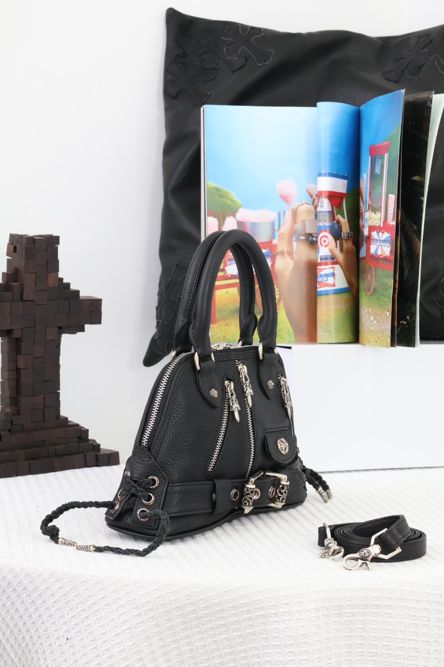 Chrome Hearts Modean Mini Motorcycle Shell Bag 크롬하츠 모디안 미니 모터사이클 쉘 백 14