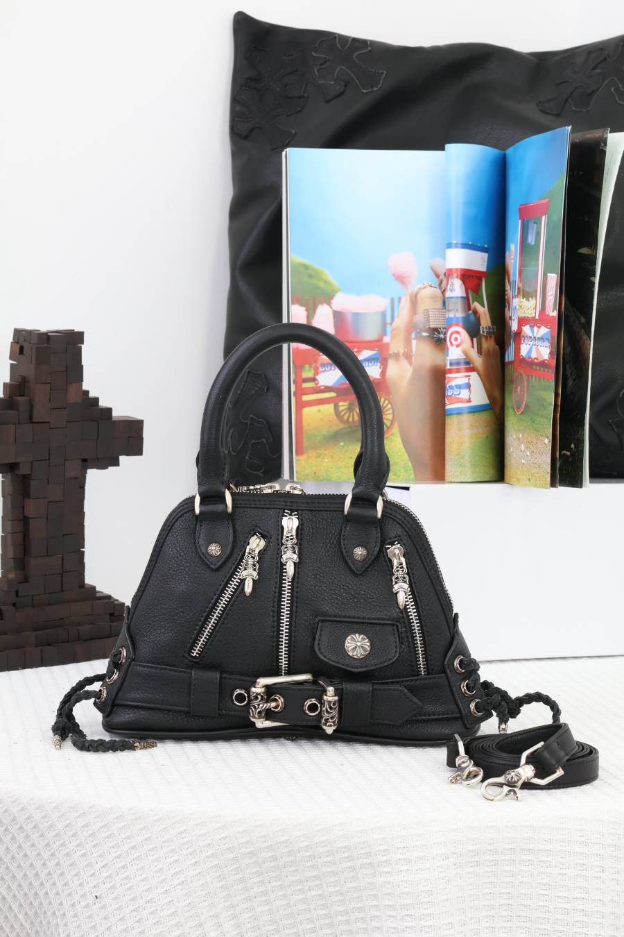 Chrome Hearts Modean Mini Motorcycle Shell Bag 크롬하츠 모디안 미니 모터사이클 쉘 백 15