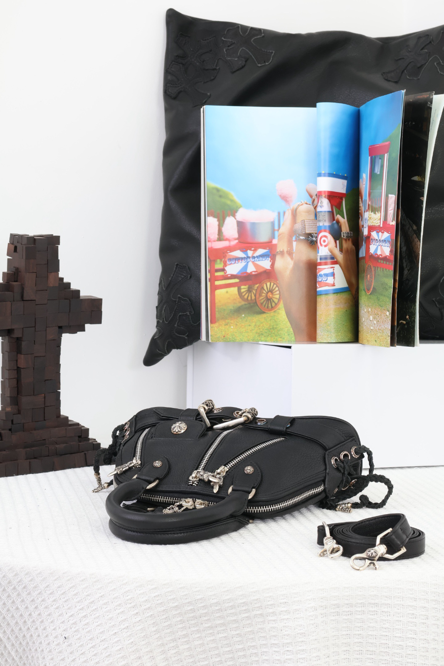 Chrome Hearts Modean Mini Motorcycle Shell Bag 크롬하츠 모디안 미니 모터사이클 쉘 백 17