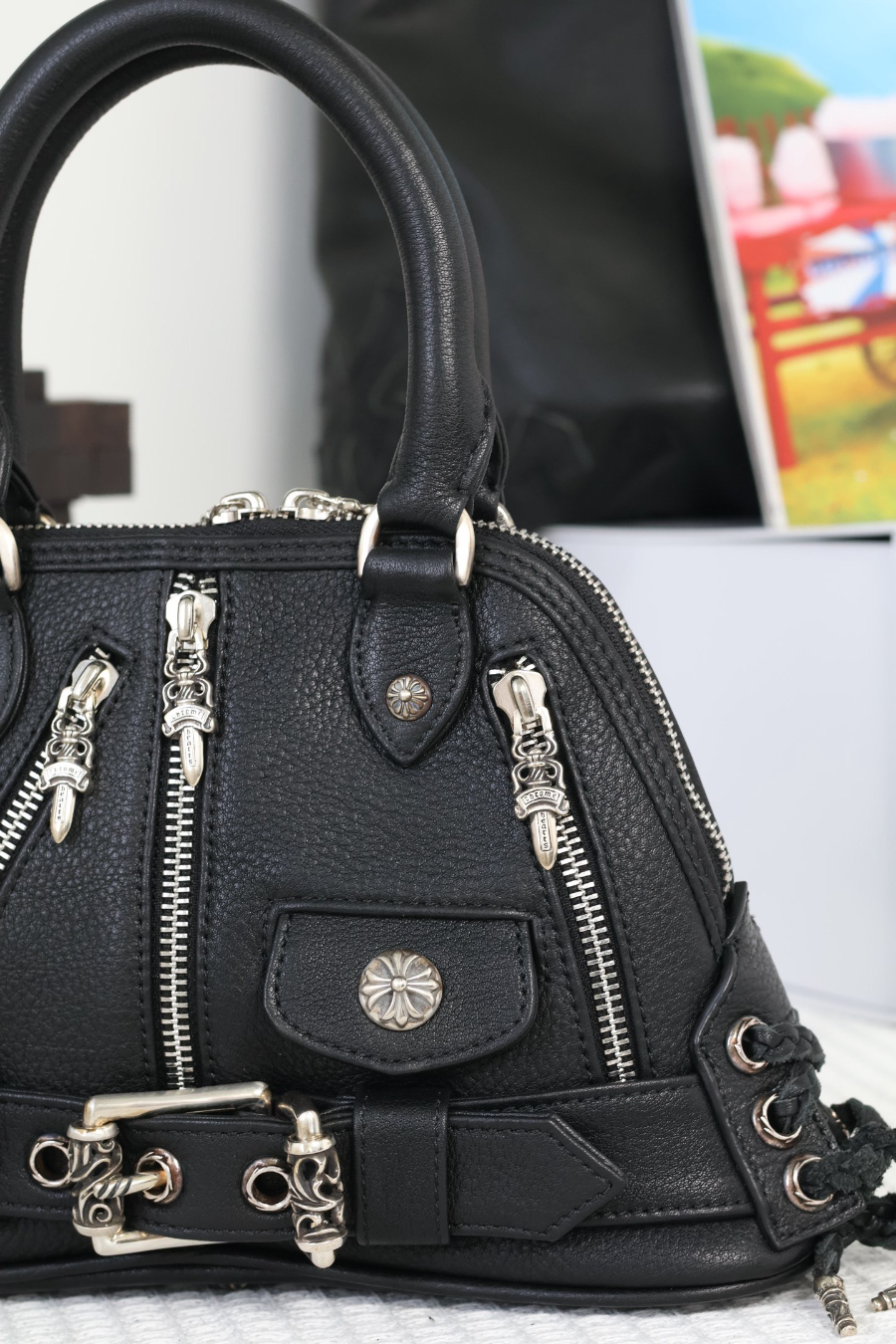 Chrome Hearts Modean Mini Motorcycle Shell Bag 크롬하츠 모디안 미니 모터사이클 쉘 백 21