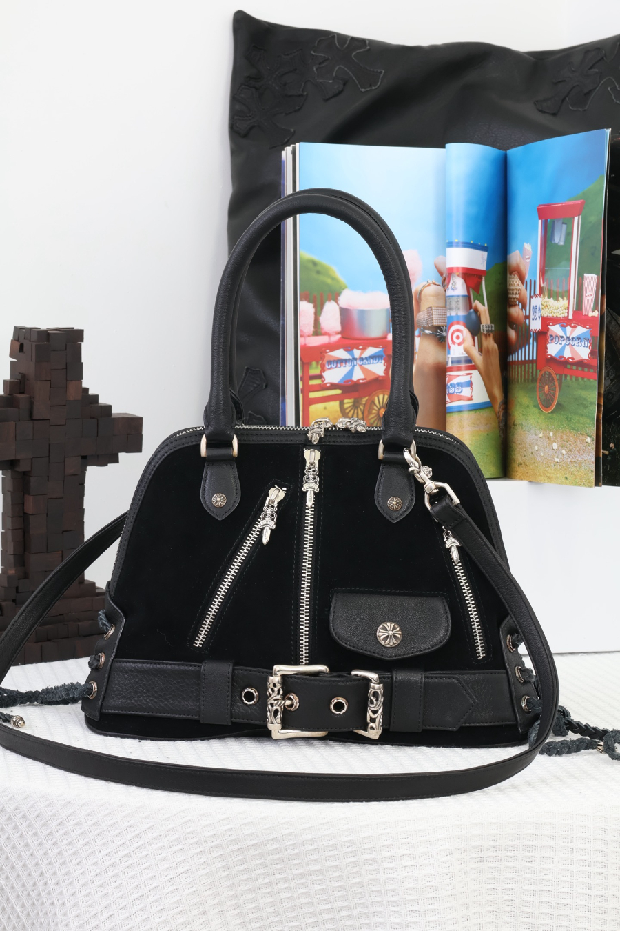 Chrome Hearts Modean Motorcycle Shell Bag (Suede Mix) 크롬하츠 모디안 모터사이클 쉘 백 스웨이드 믹스 10