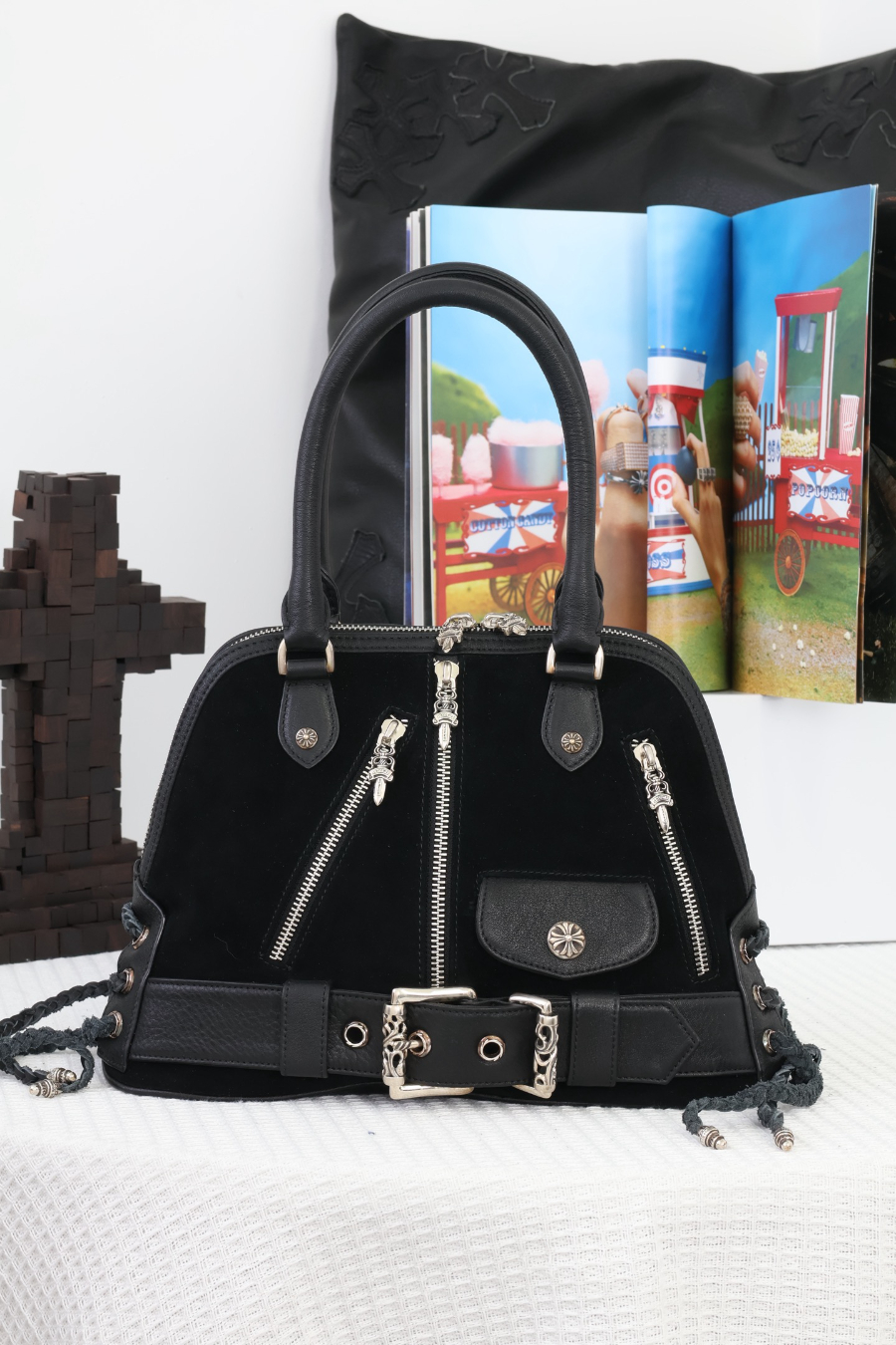 Chrome Hearts Modean Motorcycle Shell Bag (Suede Mix) 크롬하츠 모디안 모터사이클 쉘 백 스웨이드 믹스 13