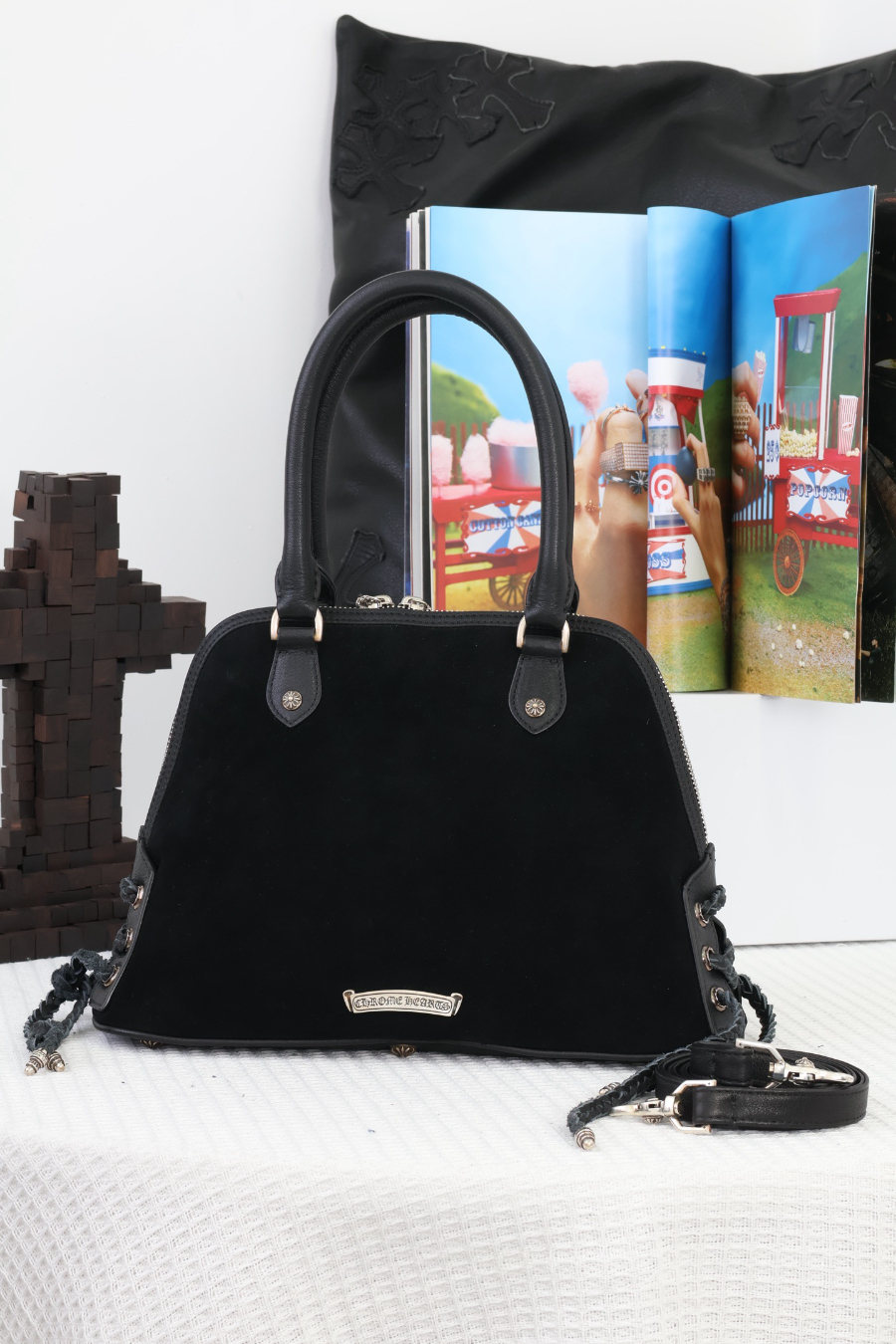 Chrome Hearts Modean Motorcycle Shell Bag (Suede Mix) 크롬하츠 모디안 모터사이클 쉘 백 스웨이드 믹스 14