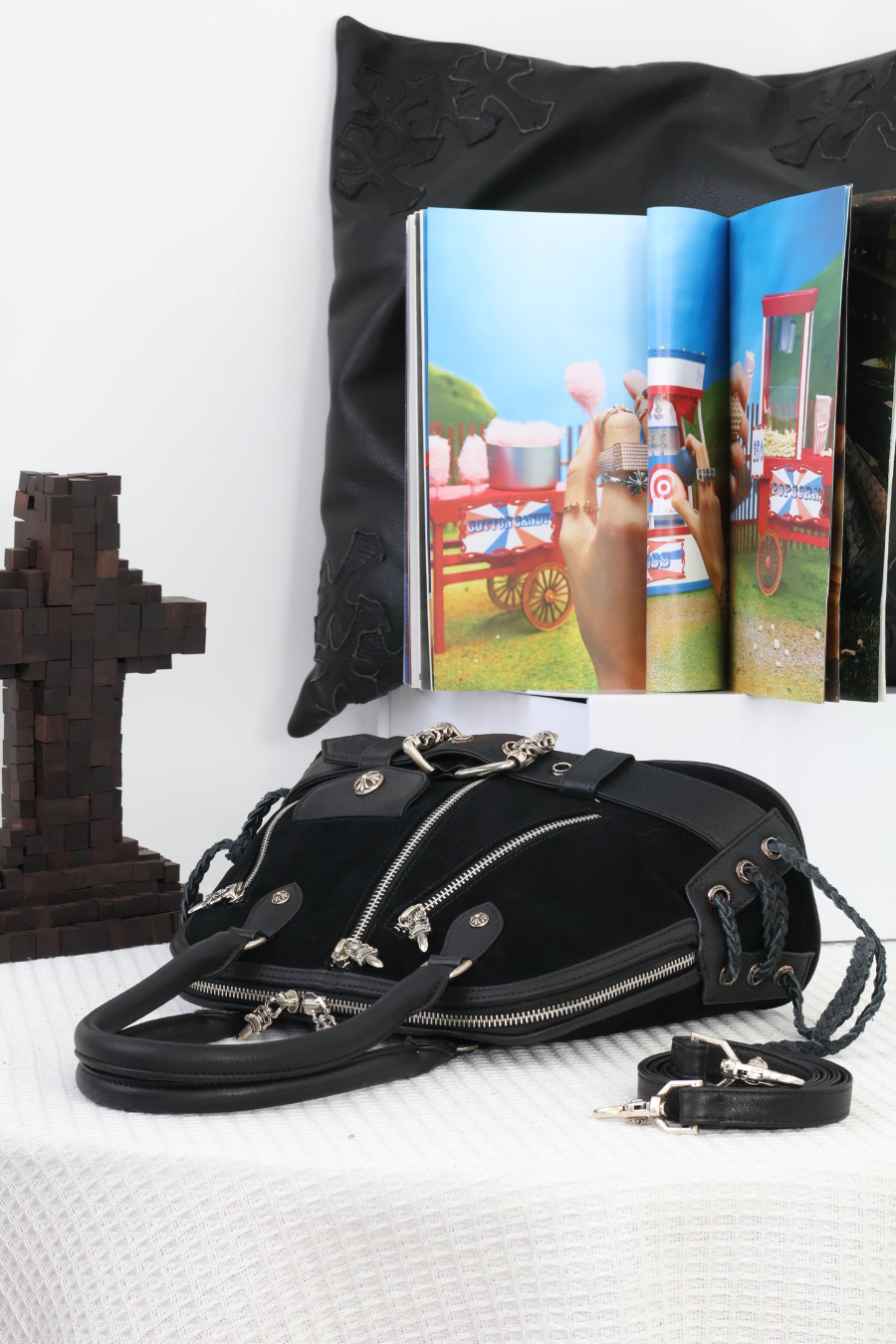 Chrome Hearts Modean Motorcycle Shell Bag (Suede Mix) 크롬하츠 모디안 모터사이클 쉘 백 스웨이드 믹스 16