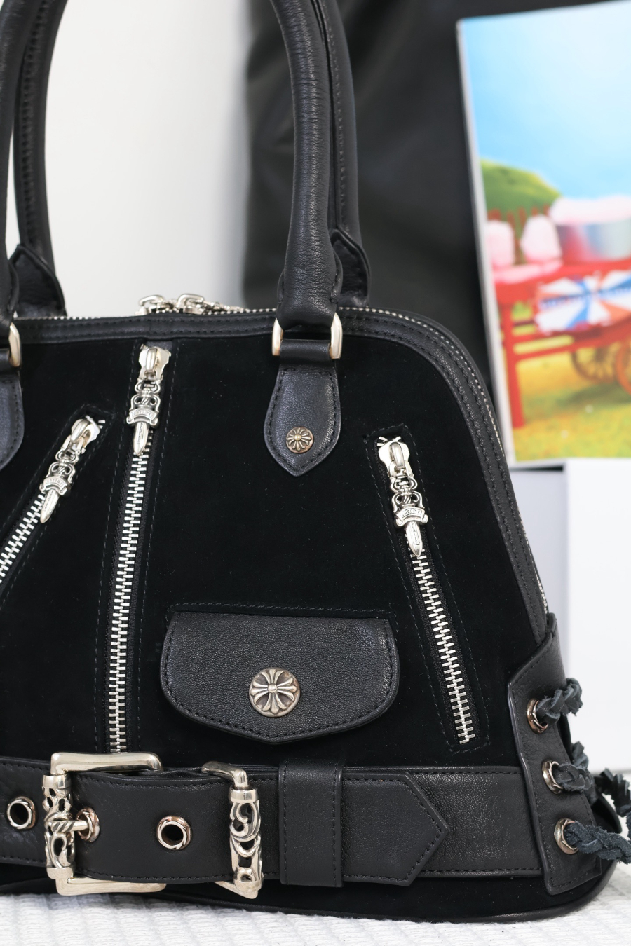 Chrome Hearts Modean Motorcycle Shell Bag (Suede Mix) 크롬하츠 모디안 모터사이클 쉘 백 스웨이드 믹스 20