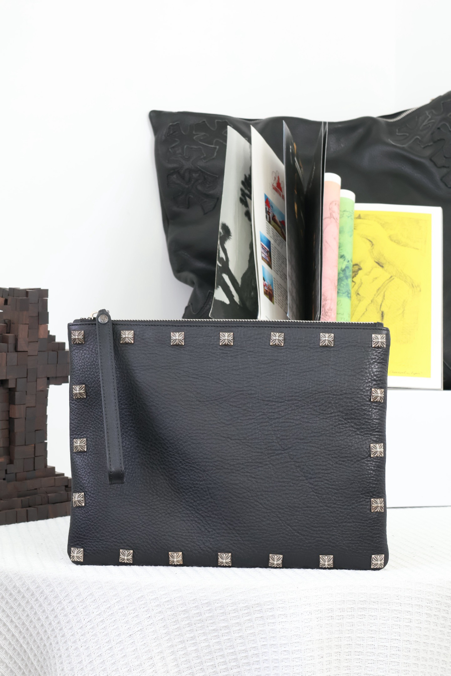 Chrome Hearts Square Stud Clutch Bag 크롬하츠 사방 스터드 클러치 백 6