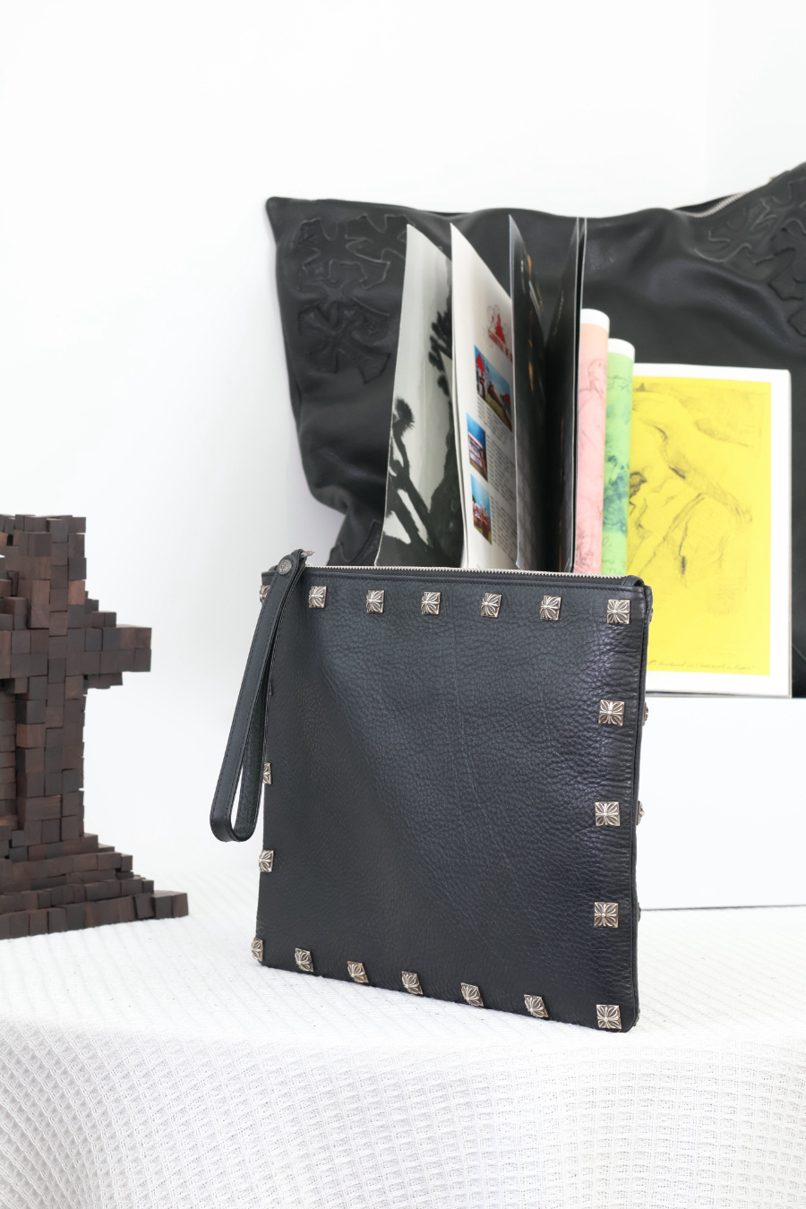 Chrome Hearts Square Stud Clutch Bag 크롬하츠 사방 스터드 클러치 백 7