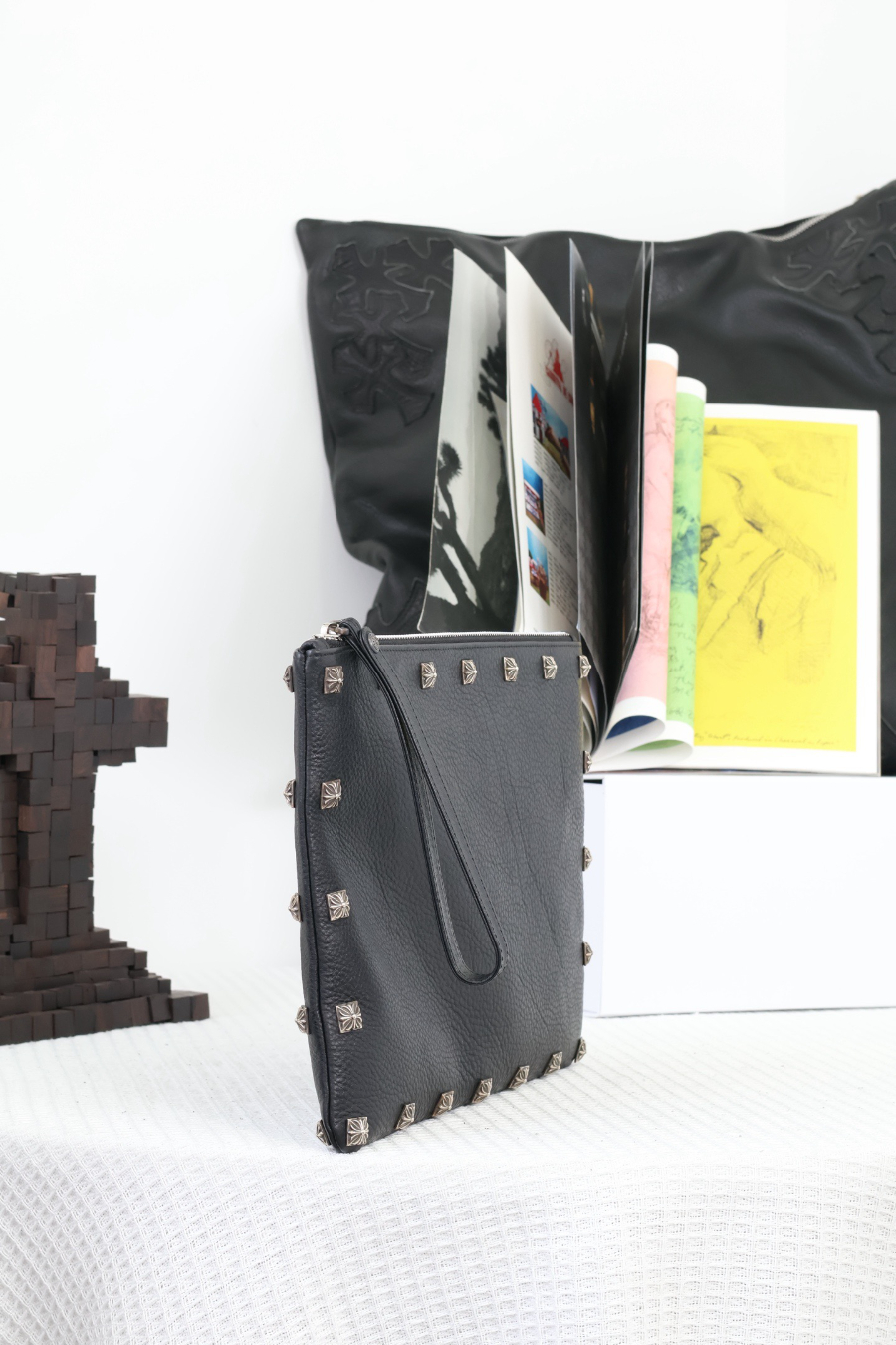 Chrome Hearts Square Stud Clutch Bag 크롬하츠 사방 스터드 클러치 백 8