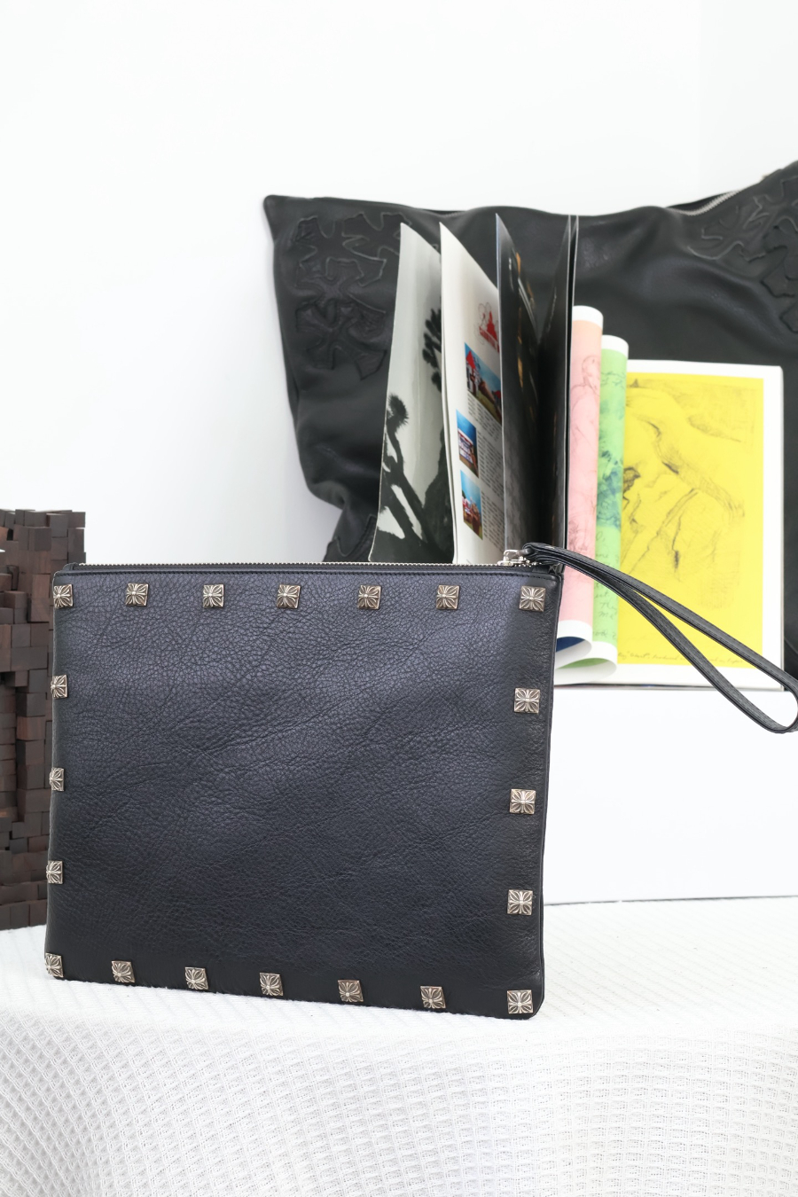 Chrome Hearts Square Stud Clutch Bag 크롬하츠 사방 스터드 클러치 백 11