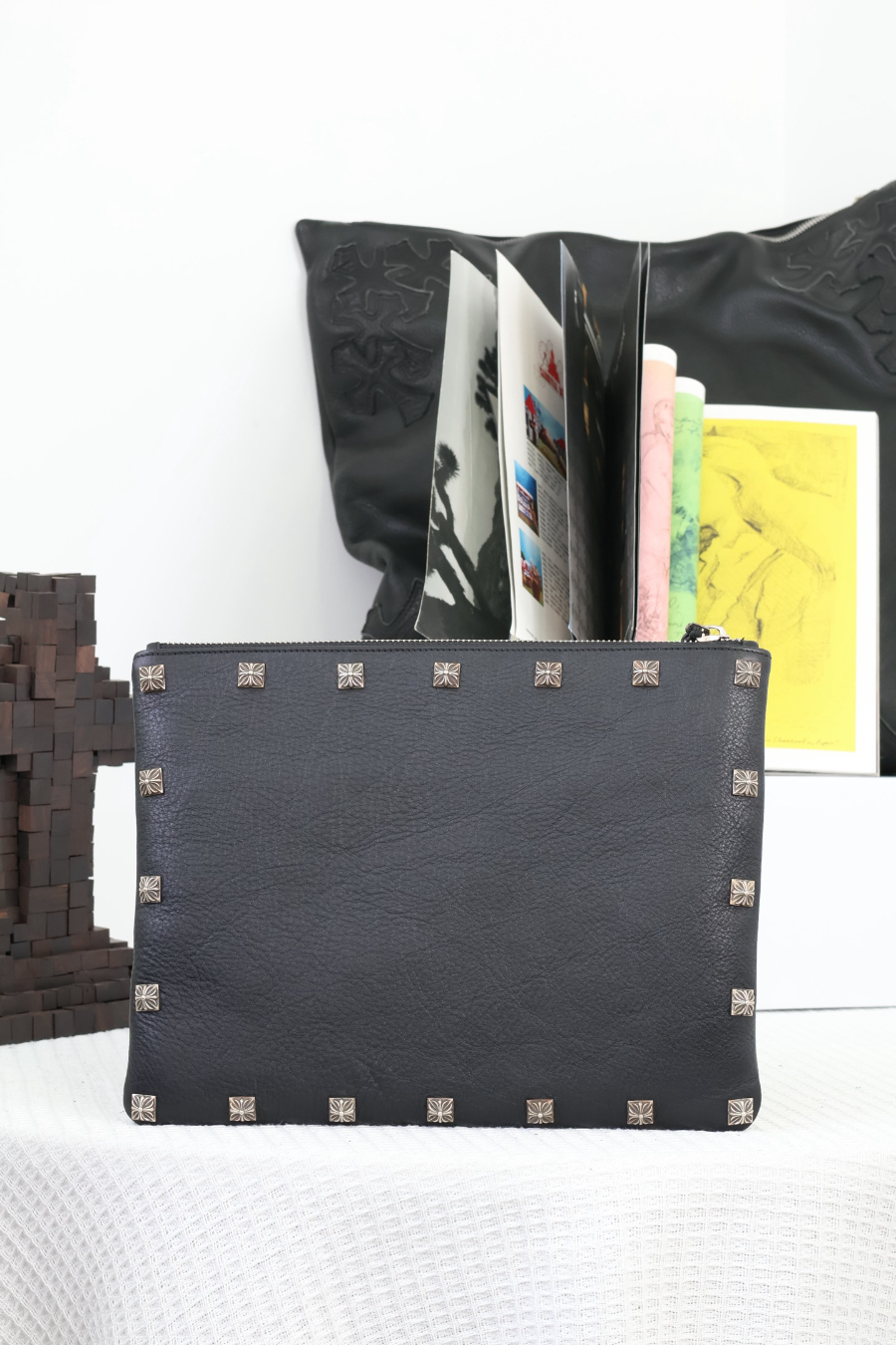 Chrome Hearts Square Stud Clutch Bag 크롬하츠 사방 스터드 클러치 백 12