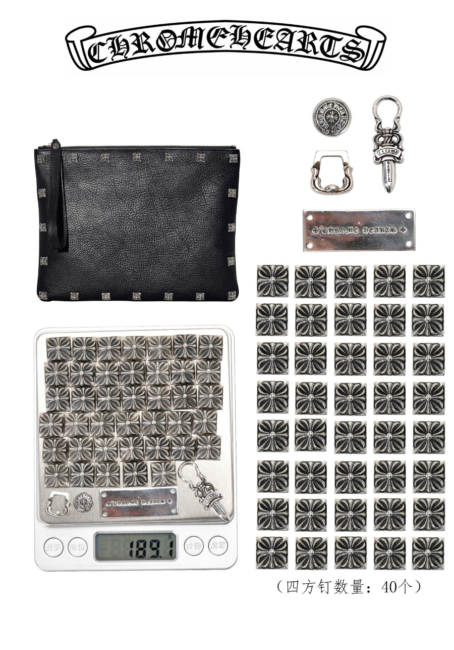 Chrome Hearts Square Stud Clutch Bag 크롬하츠 사방 스터드 클러치 백 21