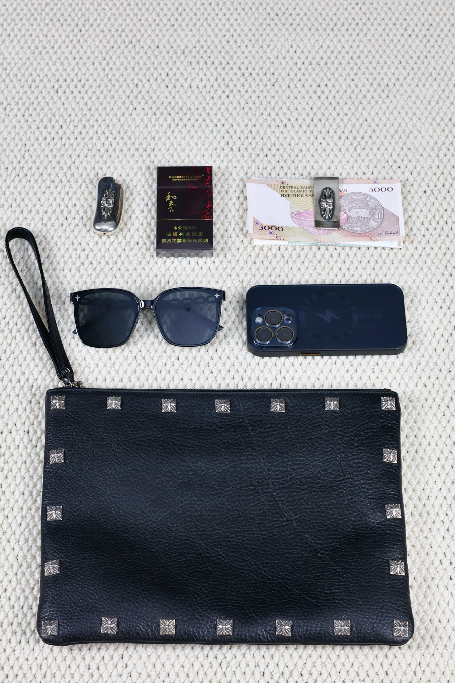 Chrome Hearts Square Stud Clutch Bag 크롬하츠 사방 스터드 클러치 백 25