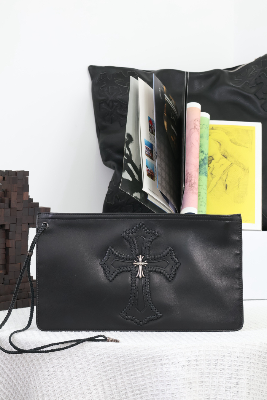 Chrome Hearts Cross Leather Clutch 크롬하츠 십자가 레더 클러치 9