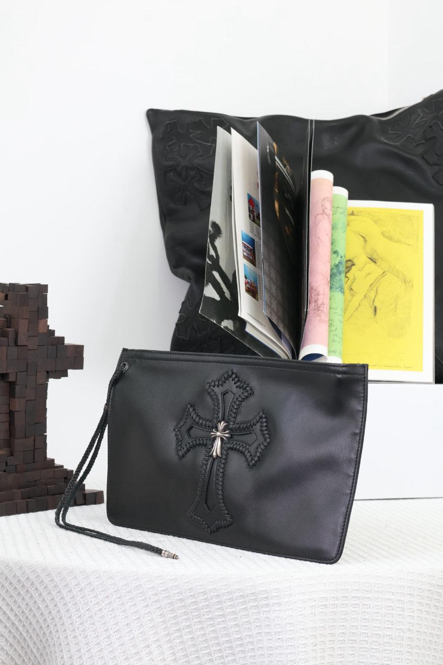 Chrome Hearts Cross Leather Clutch 크롬하츠 십자가 레더 클러치 10