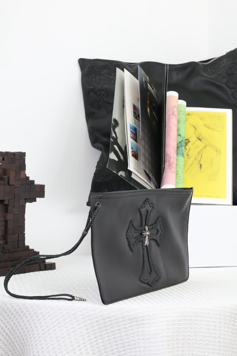 Chrome Hearts Cross Leather Clutch 크롬하츠 십자가 레더 클러치 11