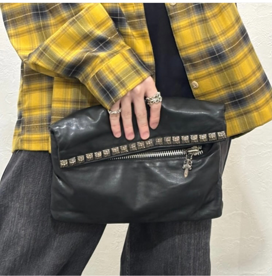 Chrome Hearts Crash Studded Lambskin Clutch 크롬하츠 크래시 원라인 스터드 클러치 5