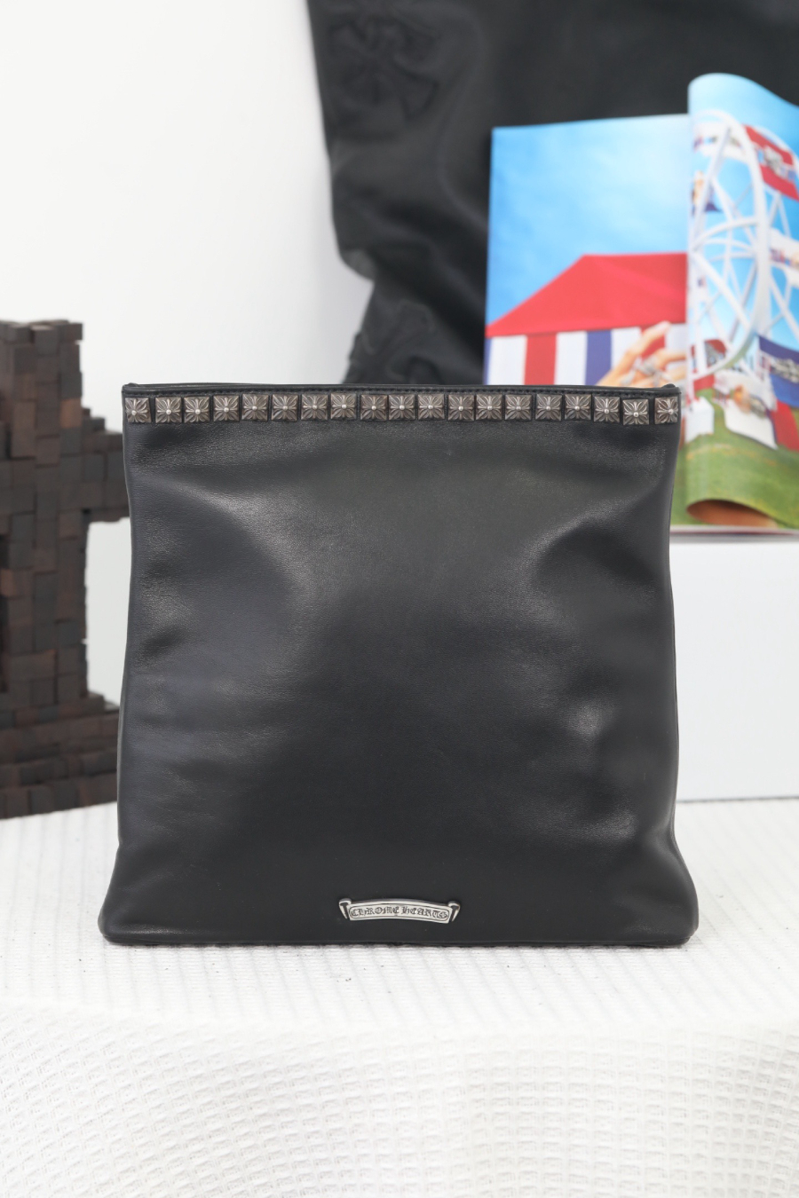Chrome Hearts Crash Studded Lambskin Clutch 크롬하츠 크래시 원라인 스터드 클러치 10