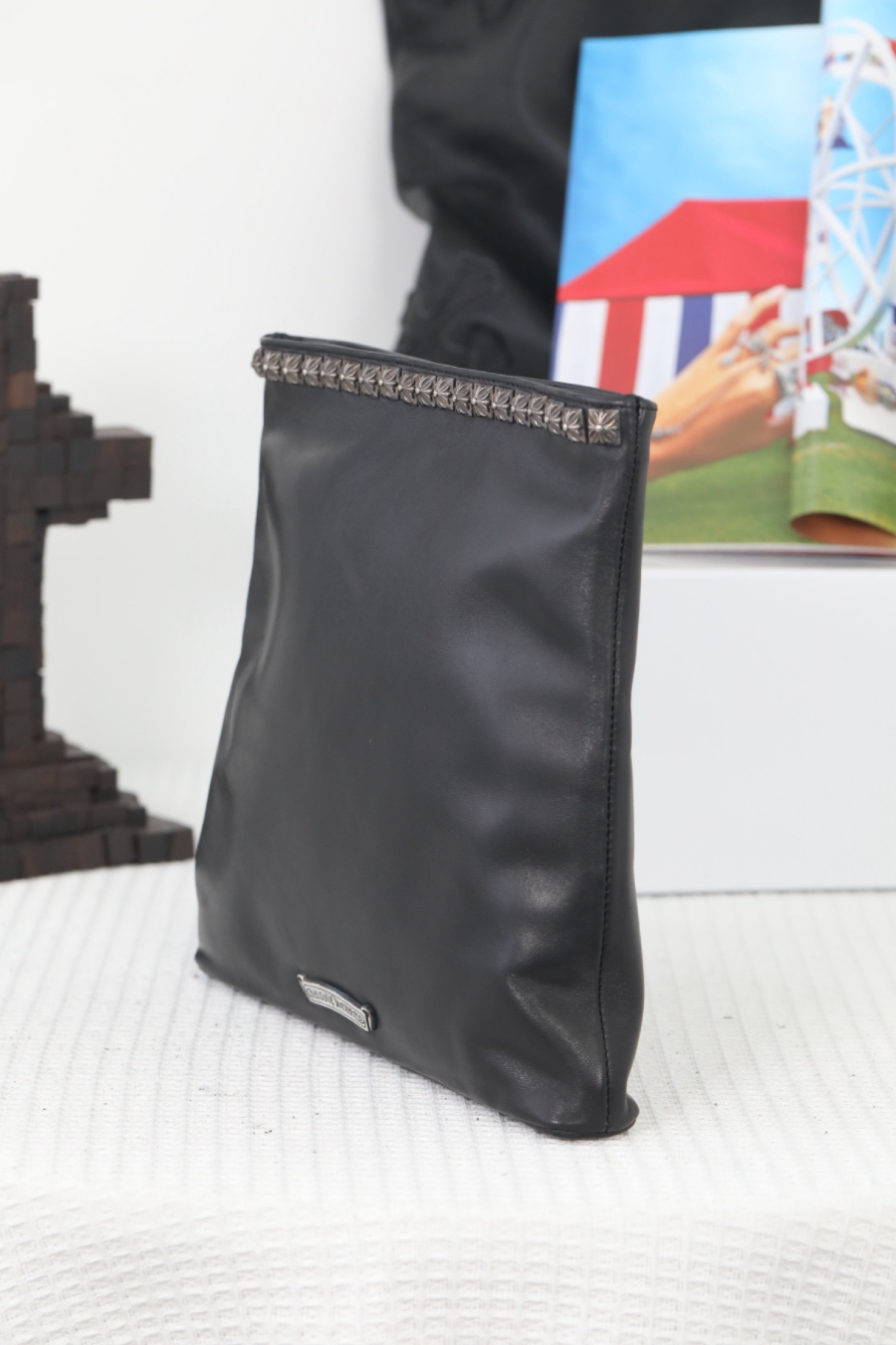 Chrome Hearts Crash Studded Lambskin Clutch 크롬하츠 크래시 원라인 스터드 클러치 12