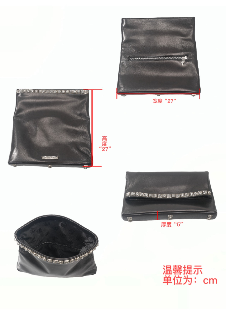 Chrome Hearts Crash Studded Lambskin Clutch 크롬하츠 크래시 원라인 스터드 클러치 17