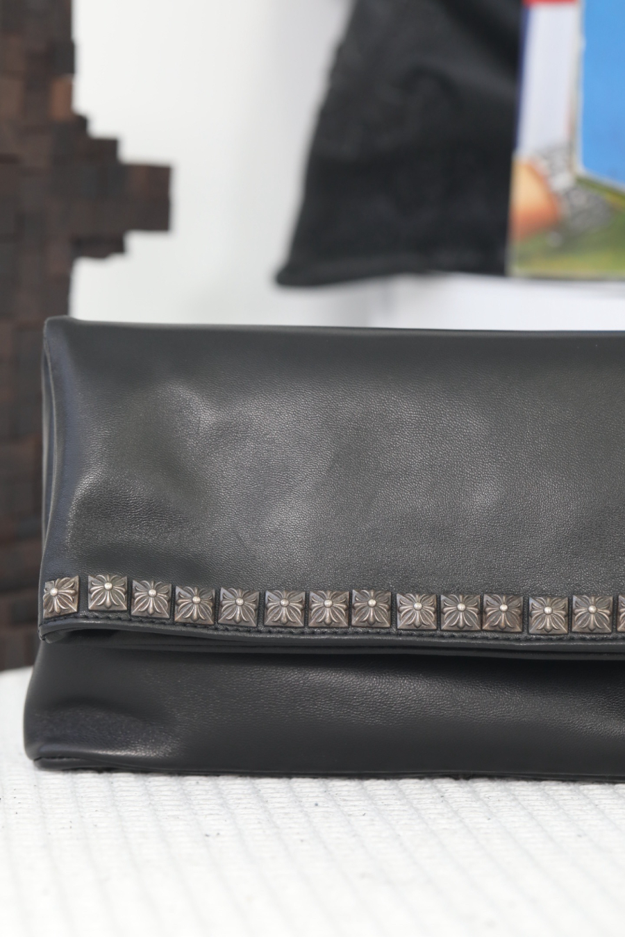 Chrome Hearts Crash Studded Lambskin Clutch 크롬하츠 크래시 원라인 스터드 클러치 19