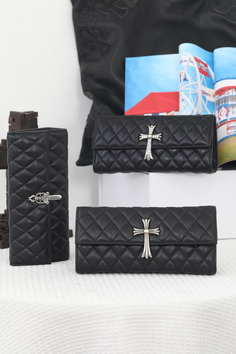 Chrome Hearts Quilted Cross Chain Clutch 크롬하츠 십자 퀼팅 체인 클러치 1