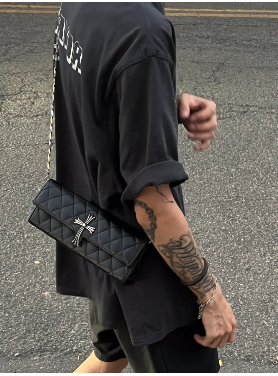 Chrome Hearts Quilted Cross Chain Clutch 크롬하츠 십자 퀼팅 체인 클러치 6