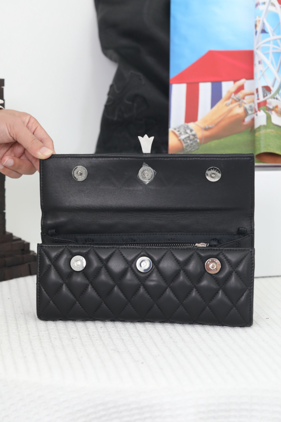 Chrome Hearts Quilted Cross Chain Clutch 크롬하츠 십자 퀼팅 체인 클러치 26