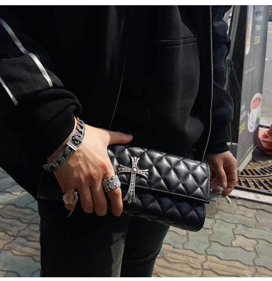 Chrome Hearts Quilted Cross Chain Clutch 크롬하츠 퀼팅 크로스 체인 클러치 6