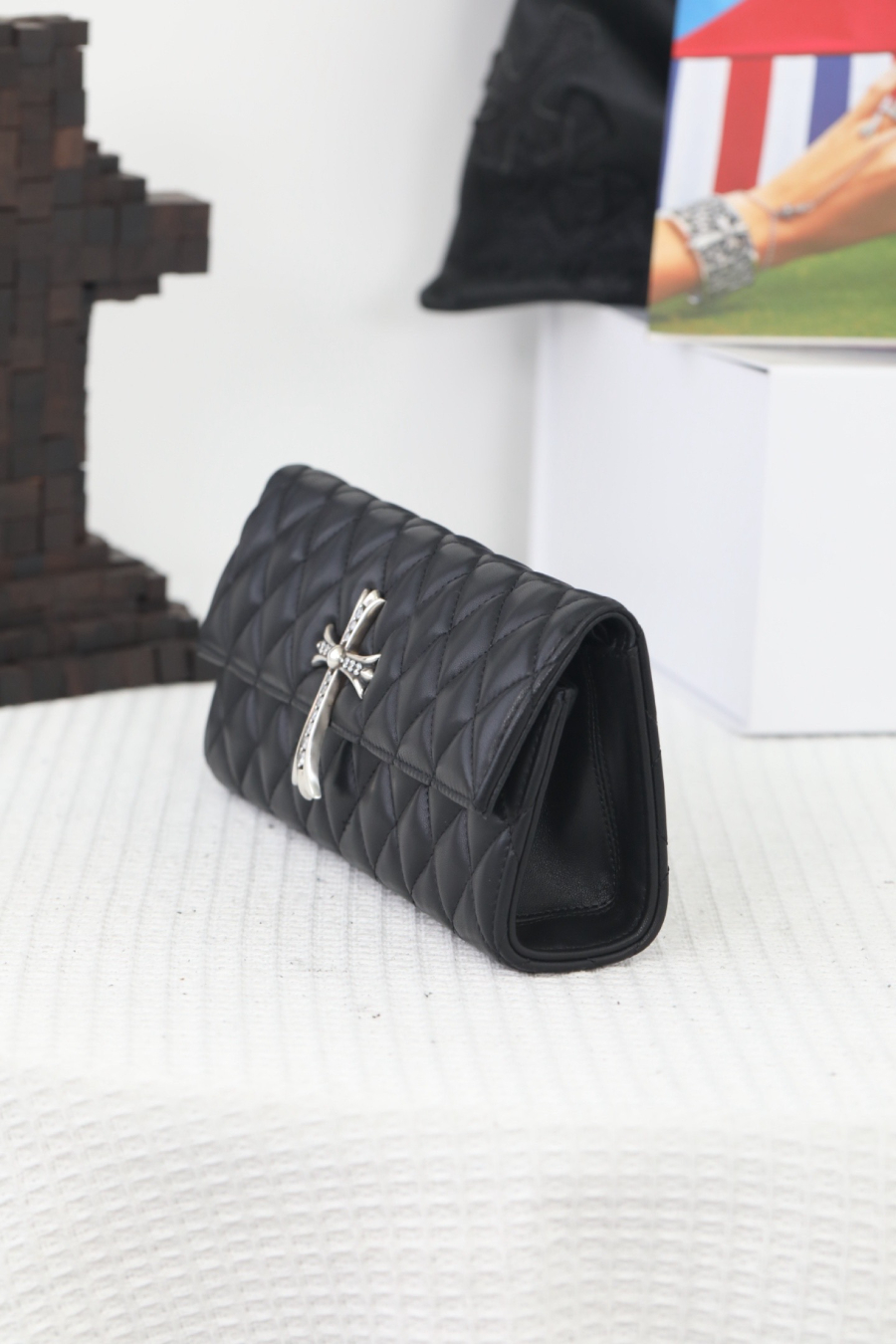 Chrome Hearts Quilted Cross Chain Clutch 크롬하츠 퀼팅 크로스 체인 클러치 13