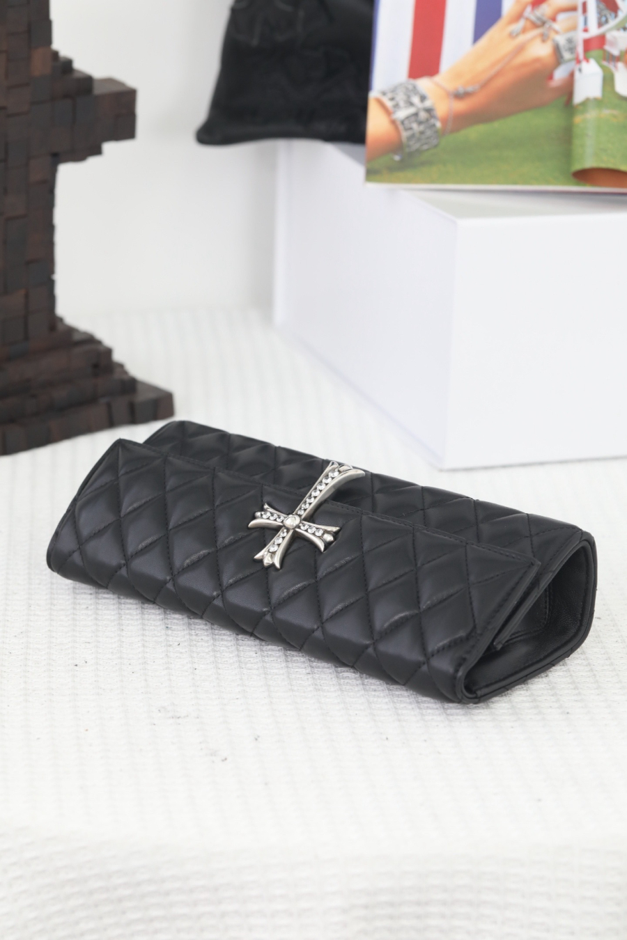 Chrome Hearts Quilted Cross Chain Clutch 크롬하츠 퀼팅 크로스 체인 클러치 16