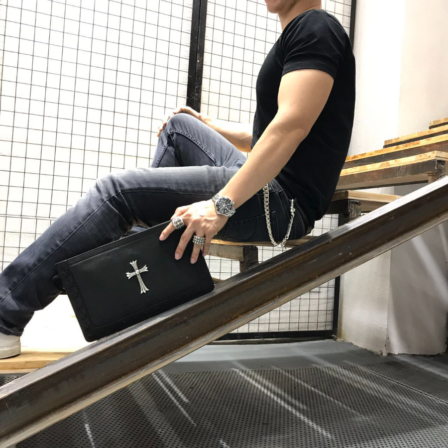 Chrome Hearts Large Cross Woven Wrist Clutch 크롬하츠 라지 크로스 위빙 손목 클러치 3