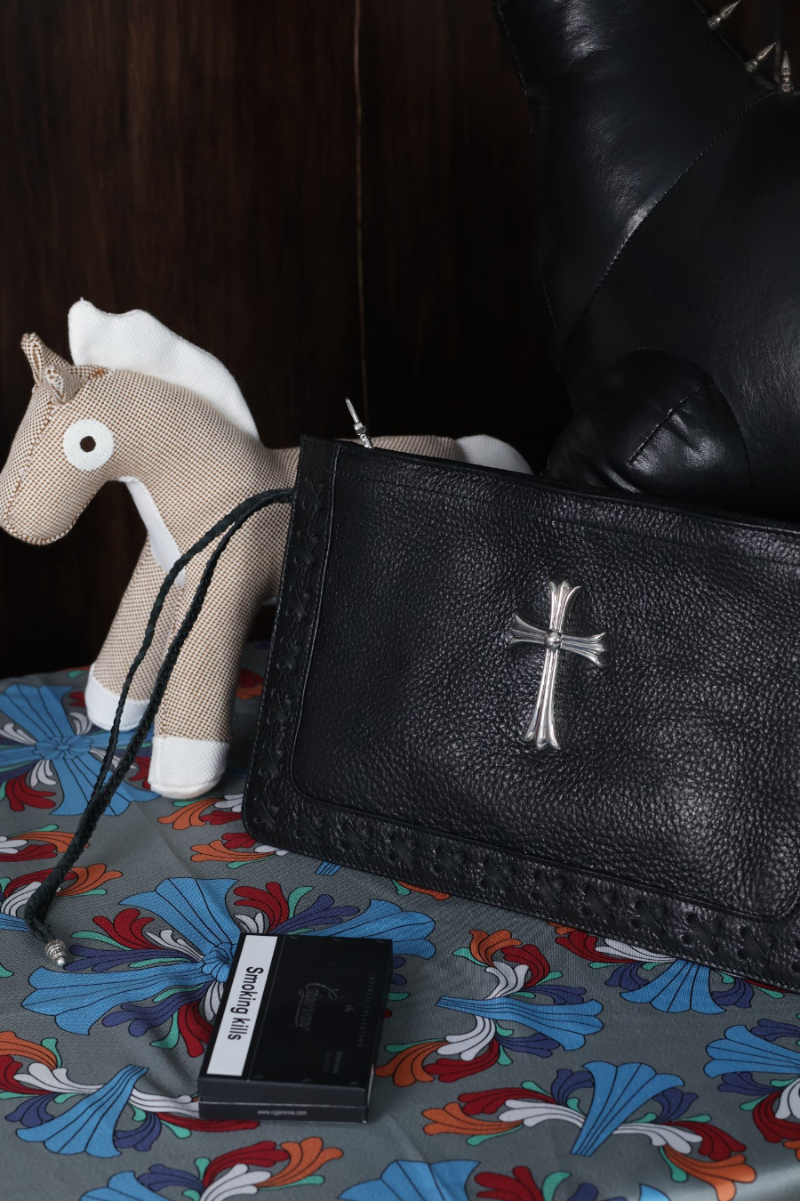 Chrome Hearts Large Cross Woven Wrist Clutch 크롬하츠 라지 크로스 위빙 손목 클러치 5