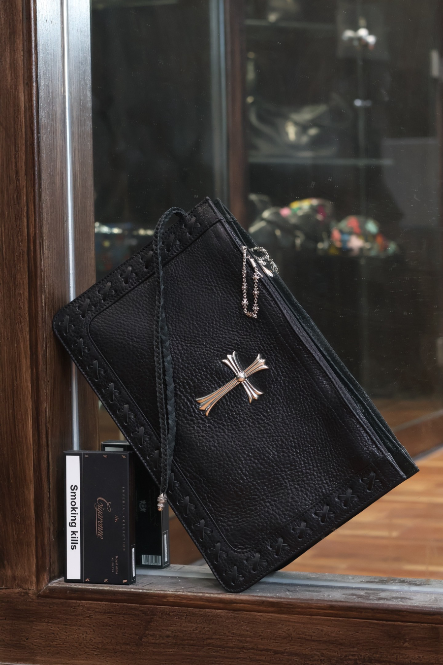 Chrome Hearts Large Cross Woven Wrist Clutch 크롬하츠 라지 크로스 위빙 손목 클러치 7