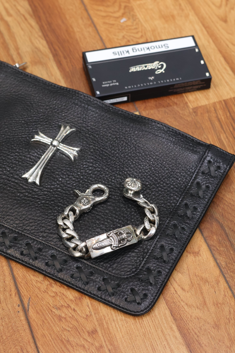 Chrome Hearts Large Cross Woven Wrist Clutch 크롬하츠 라지 크로스 위빙 손목 클러치 8